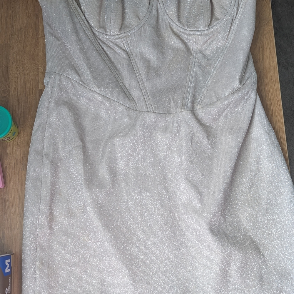 House of CB Red Strapless Sheath Dress